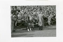 band in bleachers