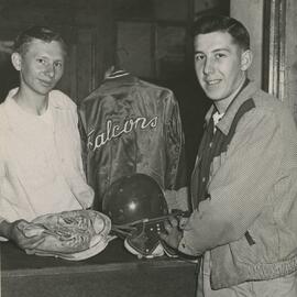 Student Exchanging Sports Gear, 1954.