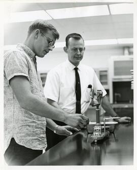 Pair using lab equipment