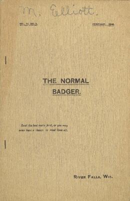 Normal Badger, Febuary 1899