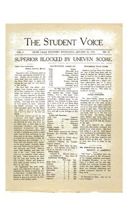The Student Voice January 31, 1923.