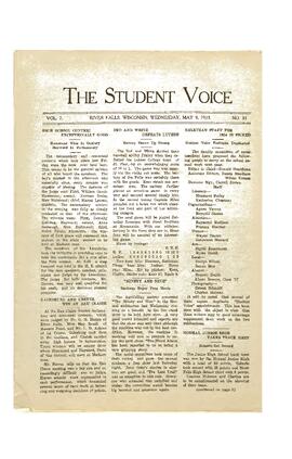The Student Voice May 9, 1923.