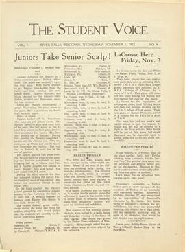 The Student Voice November 1, 1922.