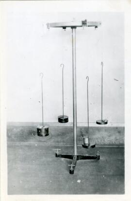 Physics equipment on a table