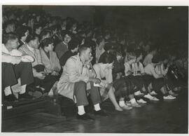 Spectators in the Karges Gym.