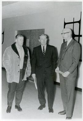 Jim Baier, Rich Rollins and Donald Page in the Student Center, 1967.