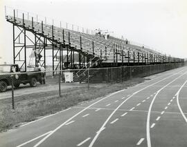 View of bleacher construction.