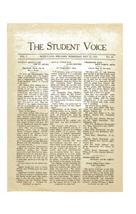 The Student Voice May 23, 1923.
