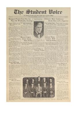 The Student Voice March 3, 1931.