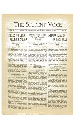 The Student Voice March 21, 1923.