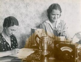 Pair experimenting with equipment