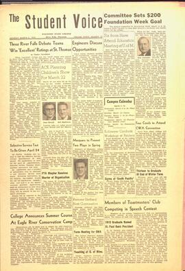 The Student Voice, March 3, 1952