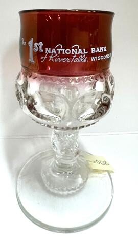 1904-1974, the 1st National Bank of River Falls, Wis., red and clear
