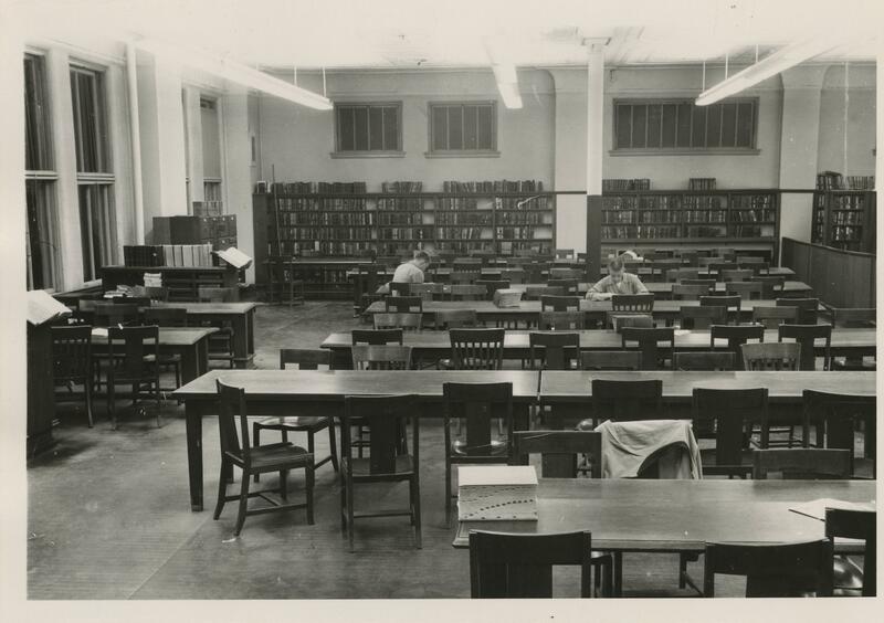 View of the library, circa 1950's. - UWRF Access to Memory