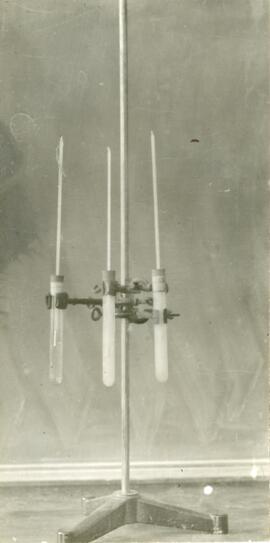 Physics equipment on a table