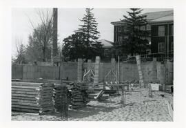 Construction of the library, 1952.