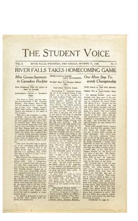 The Student Voice, October 31, 1923
