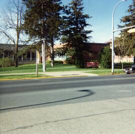 Exterior view of the library from Cascade Avenue, 1995.