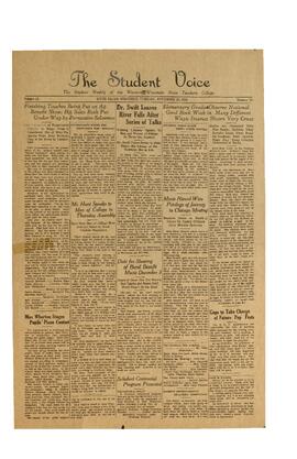 The Student Voice, November 20, 1928