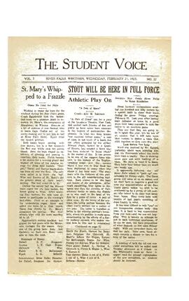 The Student Voice February 21, 1923.
