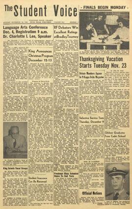 The Student Voice, November 22, 1954.