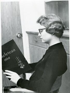 Judy Johnson reading a Meletean, 1960.