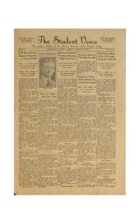 The Student Voice, February 19, 1929