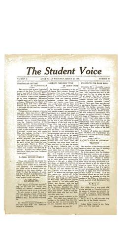 The Student Voice March 23, 1921.