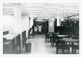 View of the interior addition to the library, 1969.