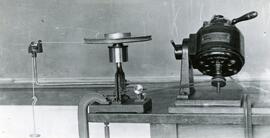 Physics equipment on a table