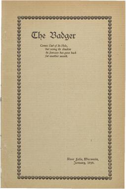 Normal Badger, January 1898