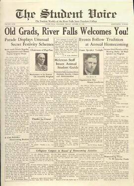 The Student Voice, October 20, 1933