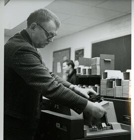 Lyle Olson in Computer Lab