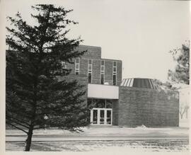 Agricultural science hall and a tree