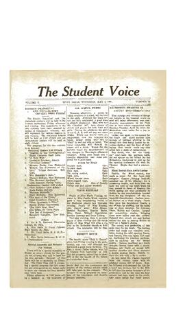 The Student Voice May 4, 1921.