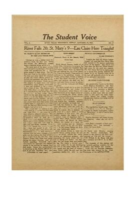 The Student Voice January 27, 1922.