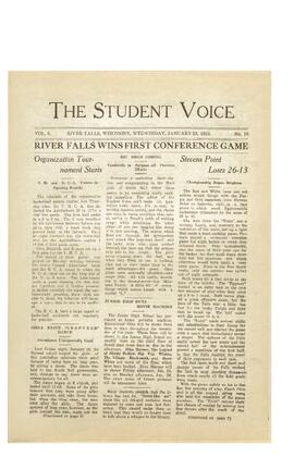 The Student Voice, January 23, 1924
