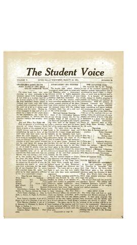 The Student Voice March 16, 1921.