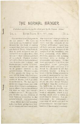 Normal Badger, October 1899