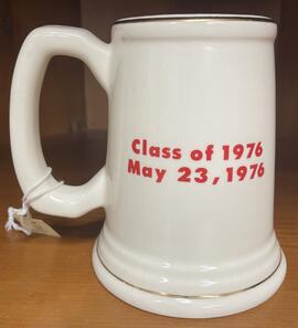 UWRF class of 1976 mug (May 23, 1976), gold trim