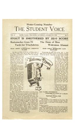 The Student Voice, October 27, 1923