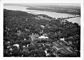 Hudson: views, aerial view of Hudson, July 1975
