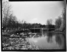 Siren: views, Clam River, Clam River Bridge, Highway 35, Meeon Co. Park, circa 1940