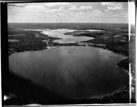 Burnett County: Views, lakes, Clam or Wood Lake, circa 1942