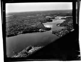 Burnett County: Views, lakes, Danbury WIS, circa 1940