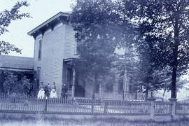 Rear view of Campbell house in Rock Elm Township, circa 1890