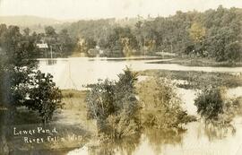 Lower pond on the Kinnickinnic River, River Falls, Wisconsin