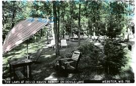 Lawn At Devil's Haven Resort On Devils Lake, Webster, Wisconsin