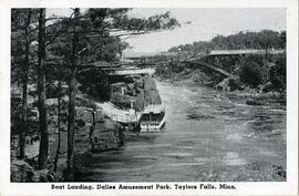 Souvenir postcards from the Dalles area of the St. Croix River near St. Croix Falls, Wisconsin, a...