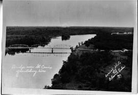 Grantsburg bridge over St. Croix River, circa 1940